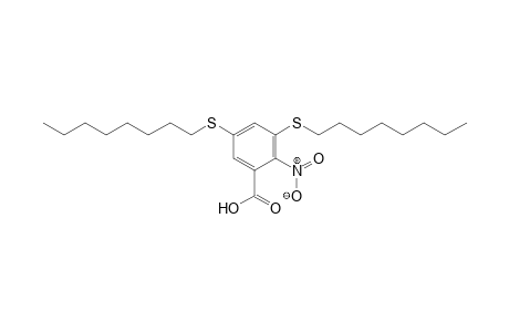 Benzoic acid, 2-nitro-3,5-bis(octylthio)-