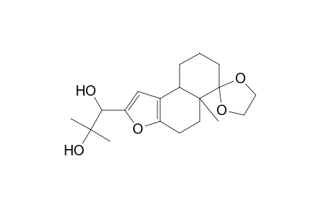 1-(5',5'a,7',8',9',9'a-Hexahydro-5'a-methylspiro[1,3-dioxolane-2,6'(4'H)-naphtho[2,1-b]furan]-2'-yl)-2-methyl-1,2-propandiol