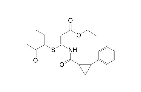 5-Acetyl-4-methyl-2-[(2-phenyl-cyclopropanecarbonyl)-amino]-thiophene-3-carboxylic acid ethyl ester