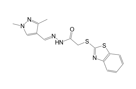 2-(1,3-benzothiazol-2-ylsulfanyl)-N'-[(E)-(1,3-dimethyl-1H-pyrazol-4-yl)methylidene]acetohydrazide