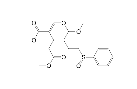 2H-Pyran-4-acetic acid, 3,4-dihydro-2-methoxy-5-(methoxycarbonyl)-3-[2-(phenylsulfinyl)ethyl]-, methyl ester
