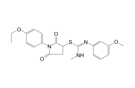 1-(4-ethoxyphenyl)-2,5-dioxo-3-pyrrolidinyl N'-(3-methoxyphenyl)-N-methylimidothiocarbamate