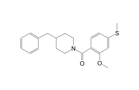 4-benzyl-1-[2-methoxy-4-(methylsulfanyl)benzoyl]piperidine