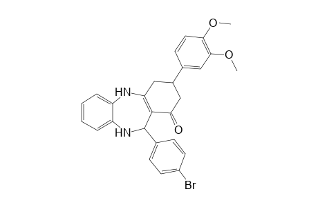 11-(4-Bromophenyl)-3-(3,4-dimethoxyphenyl)-2,3,4,5,10,11-hexahydro-1H-dibenzo[b,e][1,4]diazepin-1-one