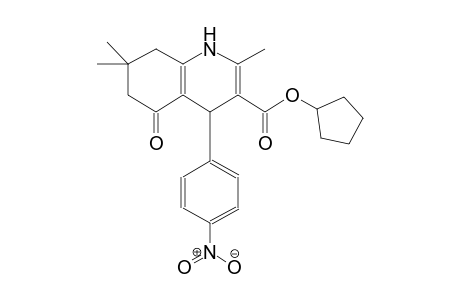 cyclopentyl 2,7,7-trimethyl-4-(4-nitrophenyl)-5-oxo-1,4,5,6,7,8-hexahydro-3-quinolinecarboxylate