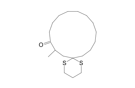 8-Methyl-1,5-dithiaspiro(5,14)eicosan-9-one