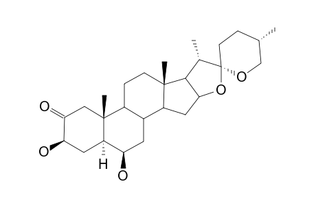 PORRIGENIN-B;(25R)-2-OXO-5-ALPHA-SPIROSTAN-3-BETA,6-BETA-DIOL