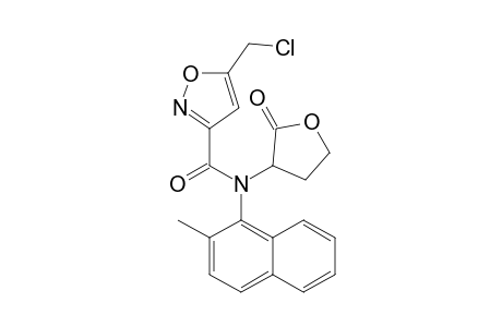 3-Isoxazolecarboxamide, 5-(chloromethyl)-N-(2-methyl-1-naphthalenyl)-N-(tetrahydro-2-oxo-3-furanyl)-