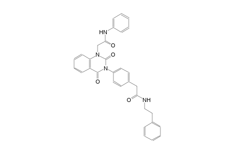 2-[4-(1-(2-anilino-2-oxoethyl)-2,4-dioxo-3(2H,4H)-quinazolinyl)phenyl]-N-(2-phenylethyl)acetamide