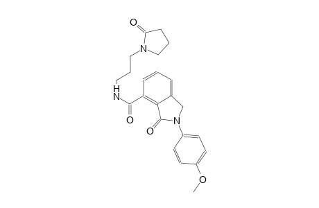2-(4-methoxyphenyl)-3-oxo-N-[3-(2-oxo-1-pyrrolidinyl)propyl]-4-isoindolinecarboxamide