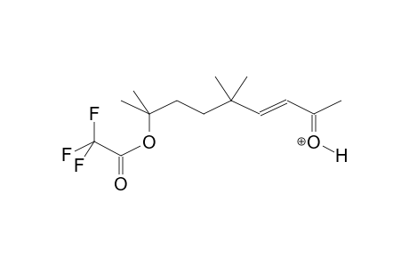 (E)-2,5,5-TRIMETHYL-2-TRIFLUOROACETOXYNON-6-EN-8-ONE PROTONATED