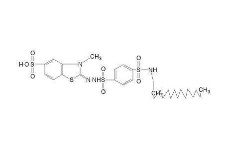 2-{{[p-(hexadecylsulfamoyl)phenyl]sulfonyl}hydrazono}-3-methyl-5-benzothiazolinesulfonic acid