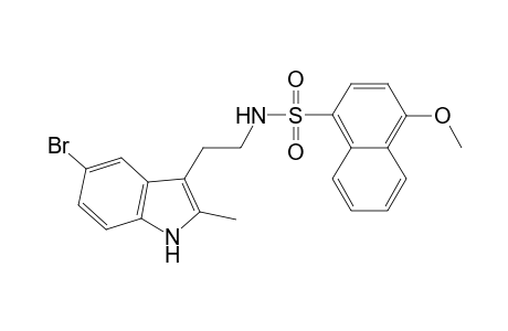 N-[2-(5-bromanyl-2-methyl-1H-indol-3-yl)ethyl]-4-methoxy-naphthalene-1-sulfonamide