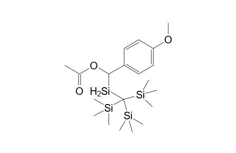 .alpha.-[Tris(trimethylsilyl)methylsilyl]-4-methoxybenzyl acetate