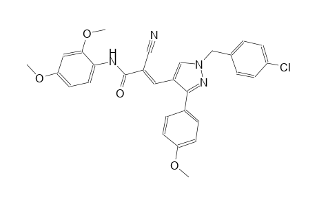 (2E)-3-[1-(4-chlorobenzyl)-3-(4-methoxyphenyl)-1H-pyrazol-4-yl]-2-cyano-N-(2,4-dimethoxyphenyl)-2-propenamide