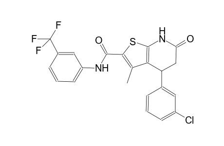 thieno[2,3-b]pyridine-2-carboxamide, 4-(3-chlorophenyl)-4,5,6,7-tetrahydro-3-methyl-6-oxo-N-[3-(trifluoromethyl)phenyl]-