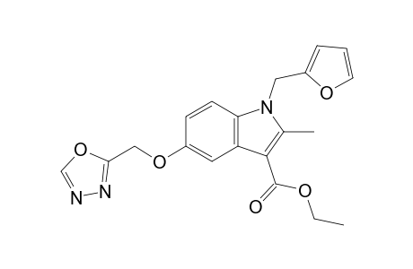 1-(2-furanylmethyl)-2-methyl-5-(1,3,4-oxadiazol-2-ylmethoxy)-3-indolecarboxylic acid ethyl ester