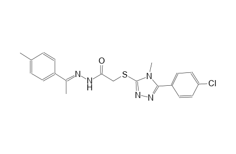 2-{[5-(4-chlorophenyl)-4-methyl-4H-1,2,4-triazol-3-yl]sulfanyl}-N'-[(E)-1-(4-methylphenyl)ethylidene]acetohydrazide