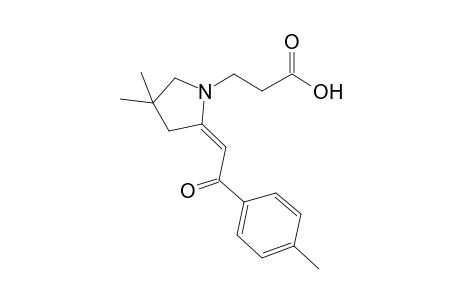 3-[(2E)-2-[2-keto-2-(p-tolyl)ethylidene]-4,4-dimethyl-pyrrolidino]propionic acid