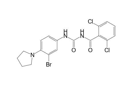 Benzamide, N-[[[3-bromo-4-(1-pyrrolidinyl)phenyl]amino]carbonyl]-2,6-dichloro-