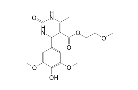 2-Methoxyethyl 4-(3,5-dimethoxy-4-oxidanyl-phenyl)-6-methyl-2-oxidanylidene-3,4-dihydro-1H-pyrimidine-5-carboxylate