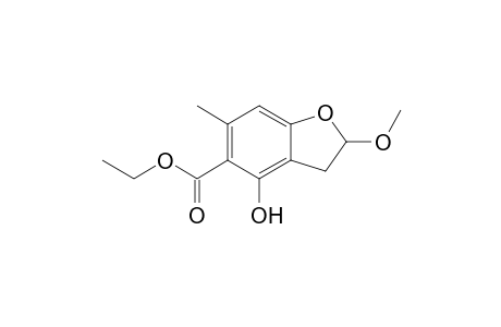 4-Hydroxy-2-methoxy-6-methyl-2,3-dihydrobenzofuran-5-carboxylic acid ethyl ester