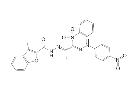 3-Methyl-N'-1-methyl-2-[(4-nitrophenyl)hydrazono-2-(phenylsulfonyl)ethylidene]-1-benzofuran-2-carbohydrazide