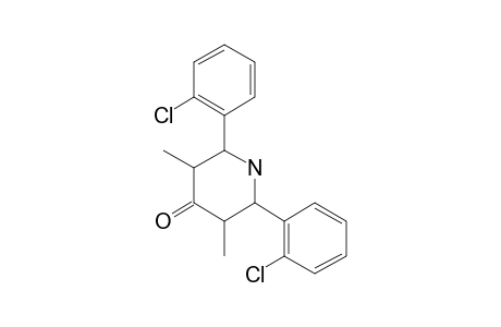 3,5-DIMETHYL-2,6-BIS-(ORTHO-CHLOROPHENYL)-4-PIPERIDINONE