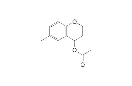 (+-)-6-Methylchroman-4-ol acetate