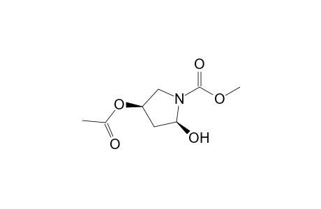 (2S,4R)-4-acetoxy-2-hydroxy-pyrrolidine-1-carboxylic acid methyl ester
