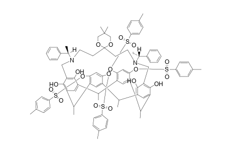 (R,R)-1(2),1(4),11(2),11(4)-Tetrahydroxy-6-(5,5-dimethyl-1,3-dioxan-2-yl)-12,14,15,17-tetramethyl-3,9-bis(1-phenylethyl)-13(4),13(6),16(4),16(6)-tetra(p-tolylsulfonyloxy)-3,9-diaza-1,11(1,3,5),13.16(1,3)-tetrabenzenabicyclo[9.3.3]heptadecaphane