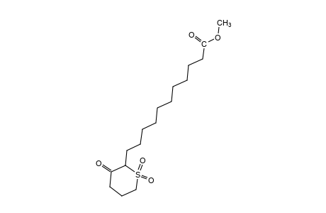 3-oxotetrahydro-2H-thiopyran-2-dodecanoic acid, methyl ester, 1,1-dioxide