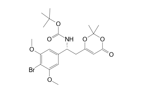 tert-Butyl (R)-(1-(4-bromo-3,5-dimethoxyphenyl)-2-(2,2-dimethyl-4-oxo-4H-1,3-dioxin-6-yl)ethyl)carbamate