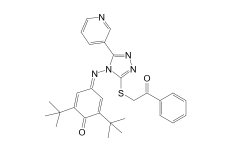 2,6-Di-tert-butyl-4-[3-(2-oxo-2-phenylethylsulfanyl)-5-(pyridin-3-yl)-4H-1,2,4-triazol-4-ylimino]-cyclohexa-2,5-dien-1-one