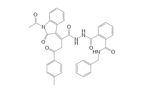 (E)-2-(2-(2-(1-acetyl-2-oxoindolin-3-ylidene)-4-oxo-4-p-tolylbutanoyl)hydrazinecarbonyl)-N-benzylbenzamide