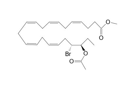 19-Bromo-20-acetoxydocosahexaenoic acid methyl ester