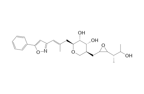 2H-Pyran-3,4-diol, tetrahydro-5-[[3-(2-hydroxy-1-methylpropyl)oxiranyl]methyl]-2-[2-methyl-3-(5-phenyl-3-isoxazolyl)-2-propenyl]-, [2S-[2.alpha.(E),3.beta.,4.beta.,5.alpha.[2R*,3R*(1R*, 2R*)]]]-