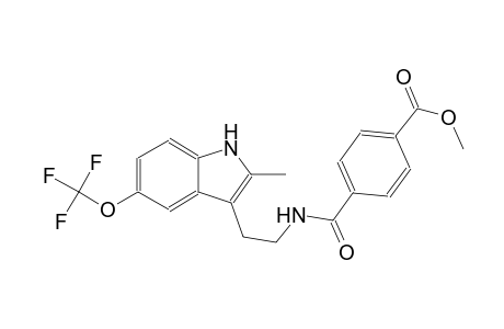 benzoic acid, 4-[[[2-[2-methyl-5-(trifluoromethoxy)-1H-indol-3-yl]ethyl]amino]carbonyl]-, methyl ester