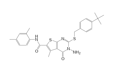 3-amino-2-[(4-tert-butylbenzyl)sulfanyl]-N-(2,4-dimethylphenyl)-5-methyl-4-oxo-3,4-dihydrothieno[2,3-d]pyrimidine-6-carboxamide
