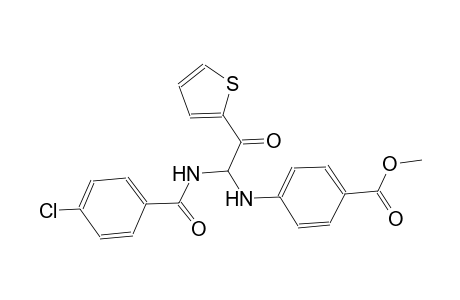 benzoic acid, 4-[[1-[(4-chlorobenzoyl)amino]-2-oxo-2-(2-thienyl)ethyl]amino]-, methyl ester