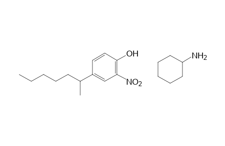 4-(1-methylhexyl)-2-nitrophenol, compound with cyclohexylamine(1:1)
