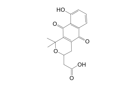 2-(9-hydroxy-1,1-dimethyl-5,10-dioxo-3,4-dihydrobenzo[g]isochromen-3-yl)acetic acid