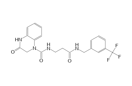 3-oxo-N-(3-oxo-3-{[3-(trifluoromethyl)benzyl]amino}propyl)-3,4-dihydro-1(2H)-quinoxalinecarboxamide