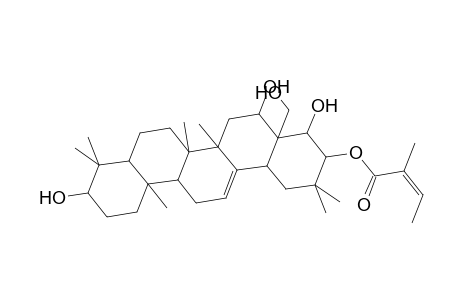 Olean-12-ene-3,16,21,22,28-pentol, 21-(2-methyl-2-butenoate), [3.beta.,16.alpha.,21.beta.(Z),22.alpha.]-