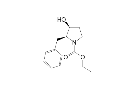 (2S,3S)-2-Benzyl-3-hydroxy-pyrrolidine-1-carboxylic acid ethyl ester