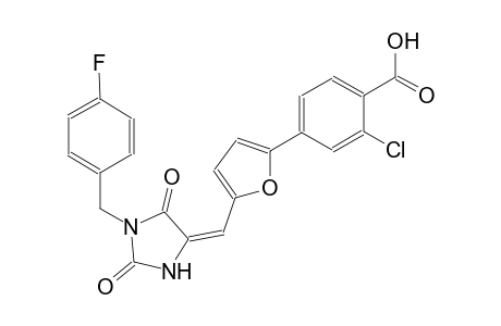 2-chloro-4-(5-{(E)-[1-(4-fluorobenzyl)-2,5-dioxo-4-imidazolidinylidene]methyl}-2-furyl)benzoic acid