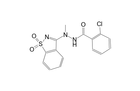 2-chloro-N'-(1,1-dioxido-1,2-benzisothiazol-3-yl)-N'-methylbenzohydrazide