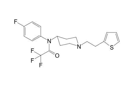N-(4-Fluorophenyl)-N-(1-[2-(thiophen-2-yl)ethyl]piperidin-4-yl)trifluoroacetamide