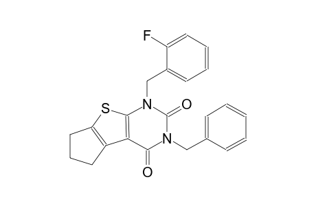 3-benzyl-1-(2-fluorobenzyl)-1,5,6,7-tetrahydro-2H-cyclopenta[4,5]thieno[2,3-d]pyrimidine-2,4(3H)-dione