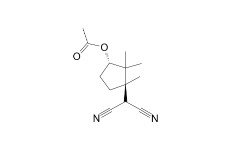 2-(t-3'-Acetoxy-1',2',2'-trimethyl-r-1-cyclopentyl)propanedinitrile